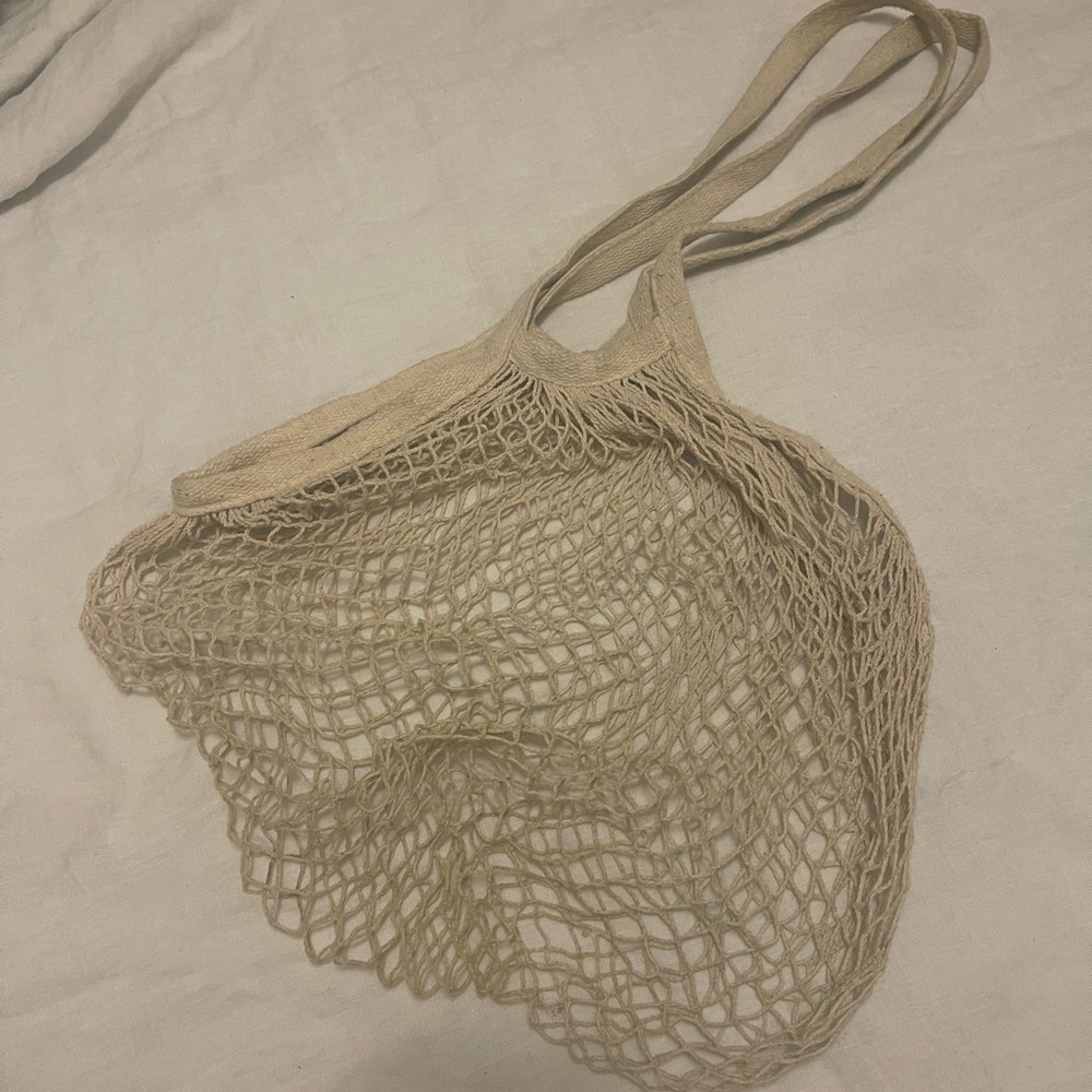 Bailuoni Net String Shopping Bag Long Handle Portable/Washable/Reusable